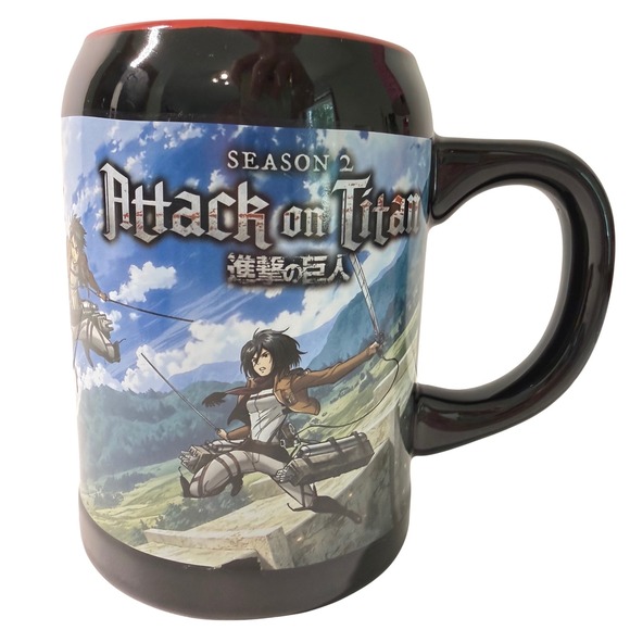 Surreal Entertainment Other - Attack on Titan Season 2 Stein Mug Eren Mikasa Colossal Anime Surreal 2017 NEW